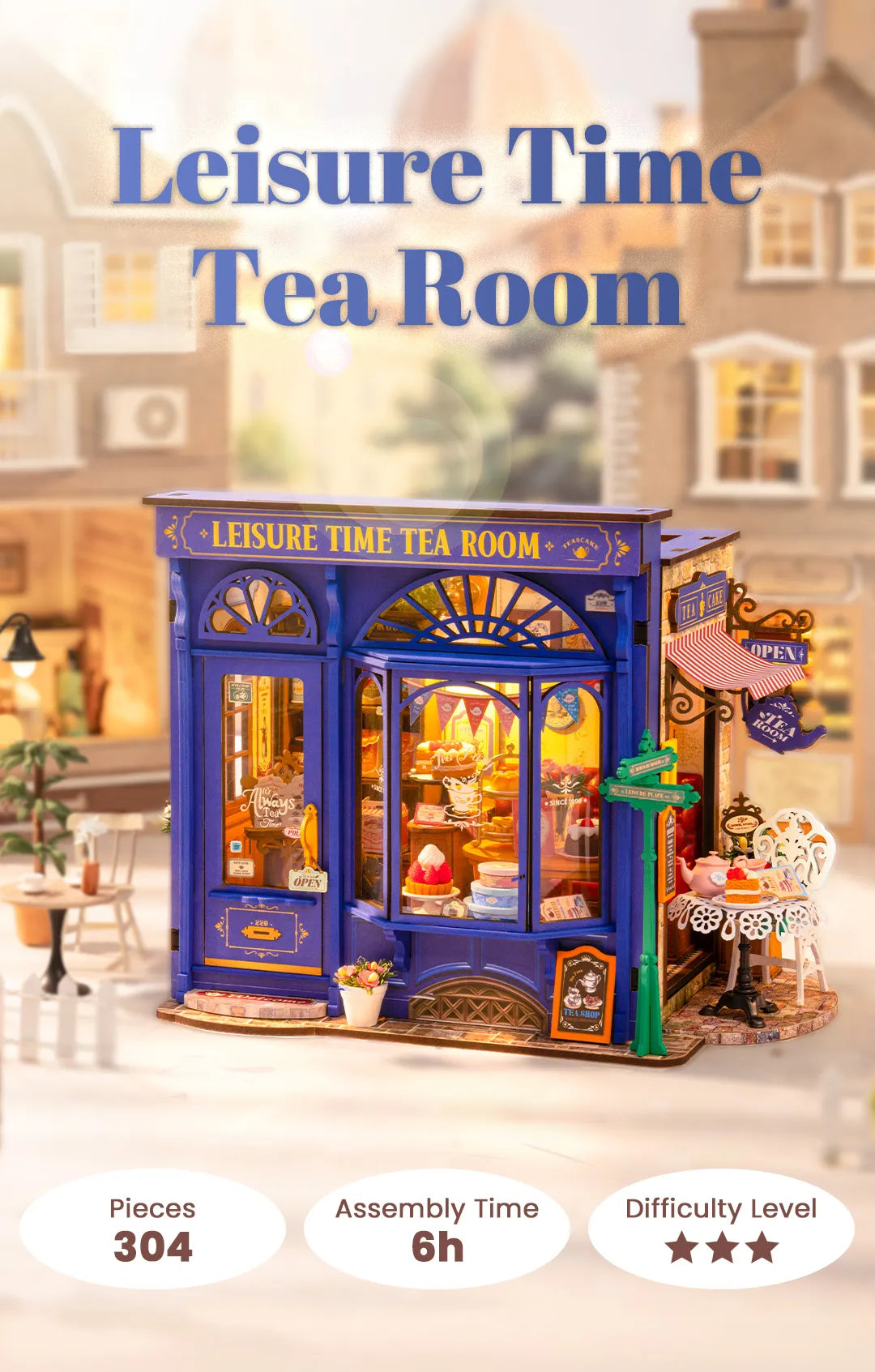 Leisure Time Café Dollhouse - Tea Room Kit