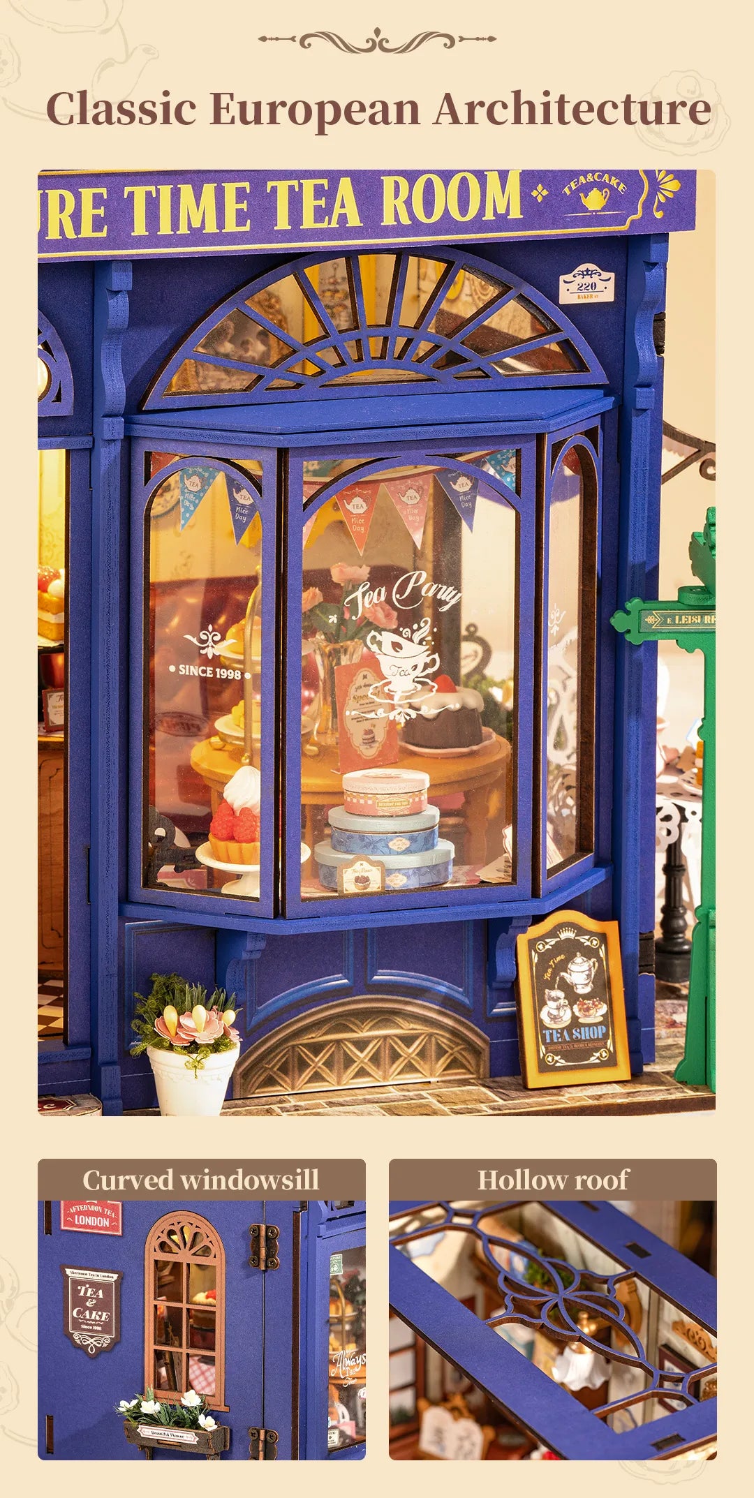 Leisure Time Café Dollhouse - Tea Room Kit