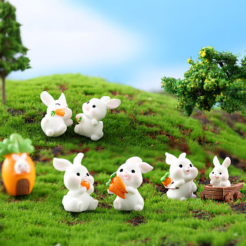 Mini Bunny Resin Craft Figurines