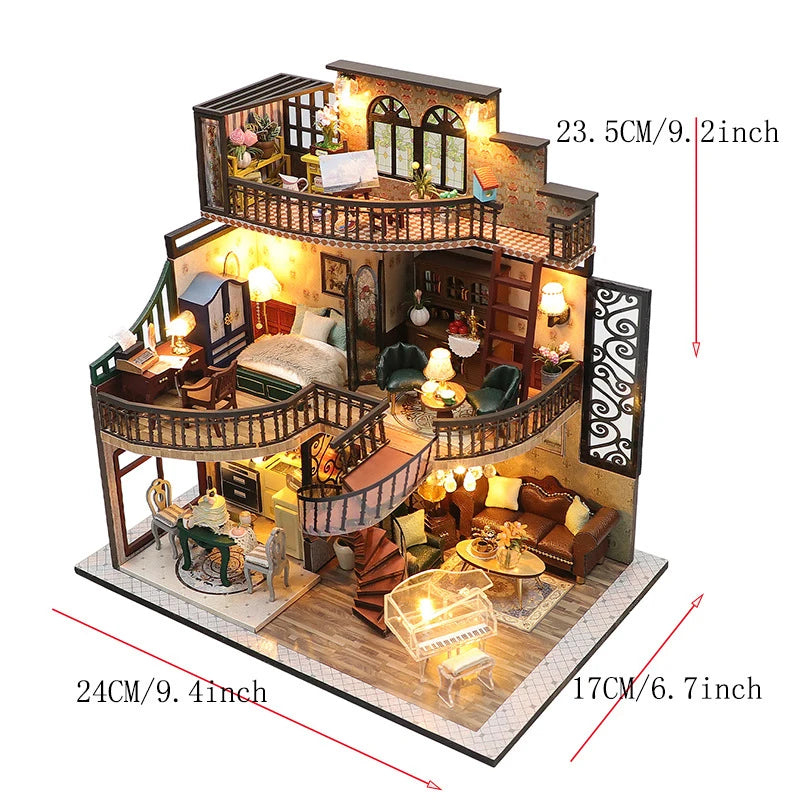 Dollhouse Kit with Furniture