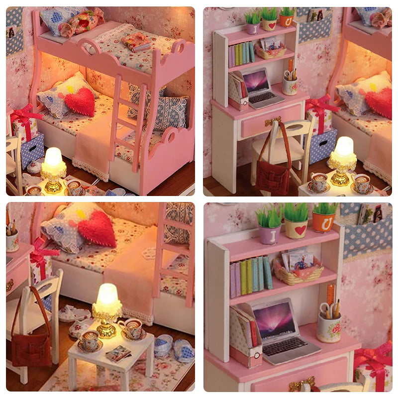 Kitten Mini Wooden Doll House