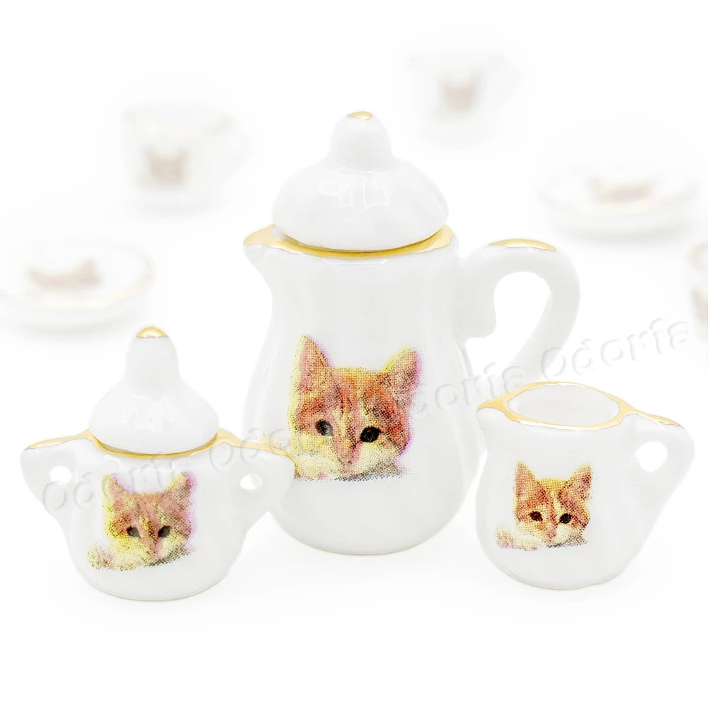 Flower Kettle Miniature Porcelain Tea Cup Set