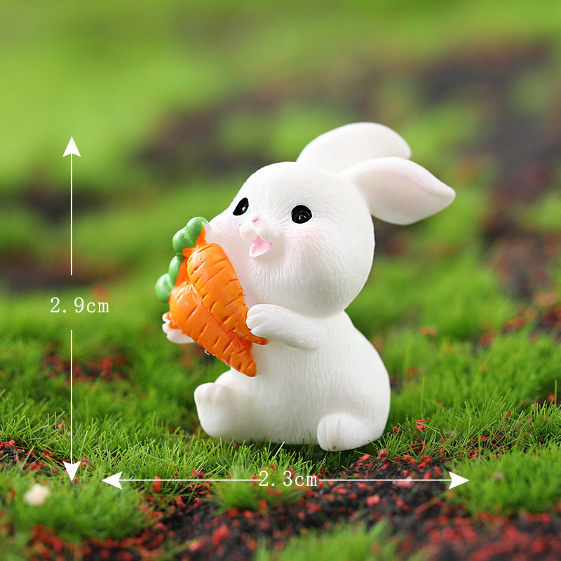 Mini Bunny Resin Craft Figurines