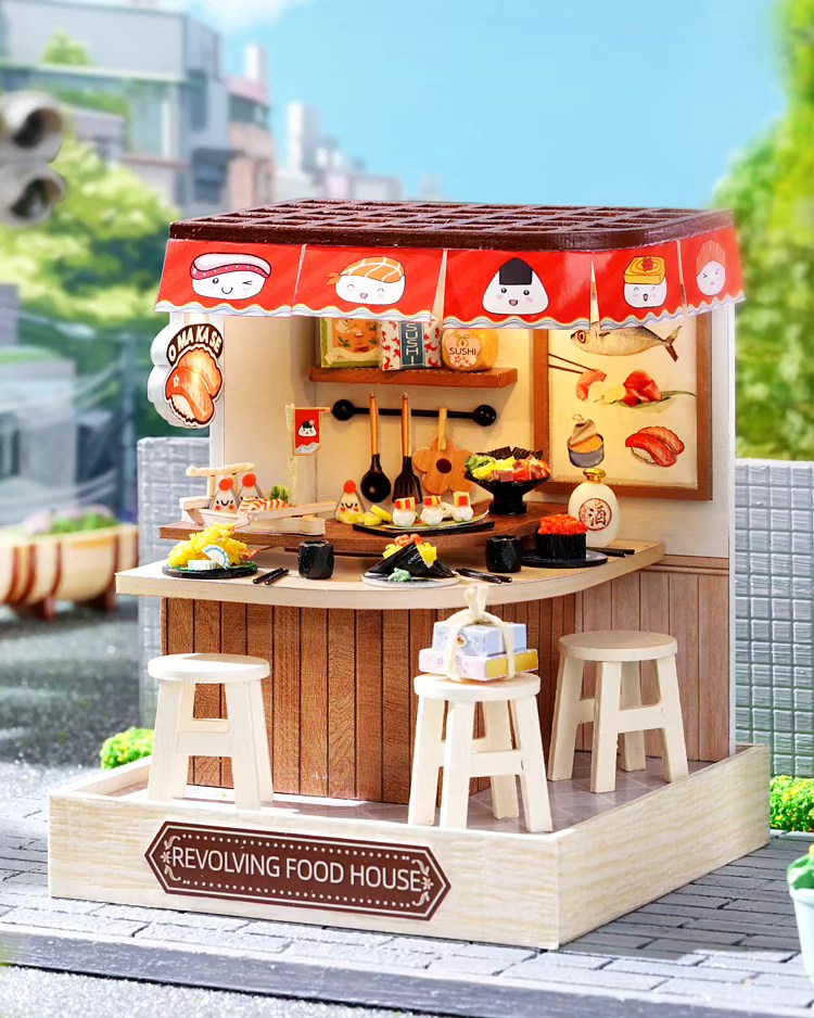 Revolving Food House: A Miniature Sushi Shop