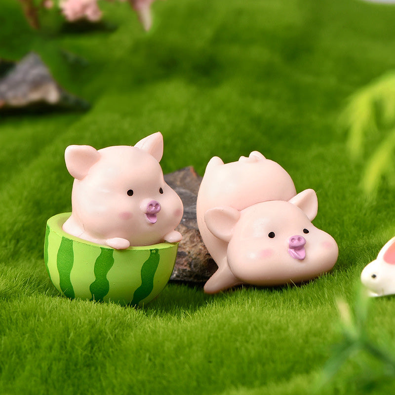 Pig Figurines Miniature Toys Set