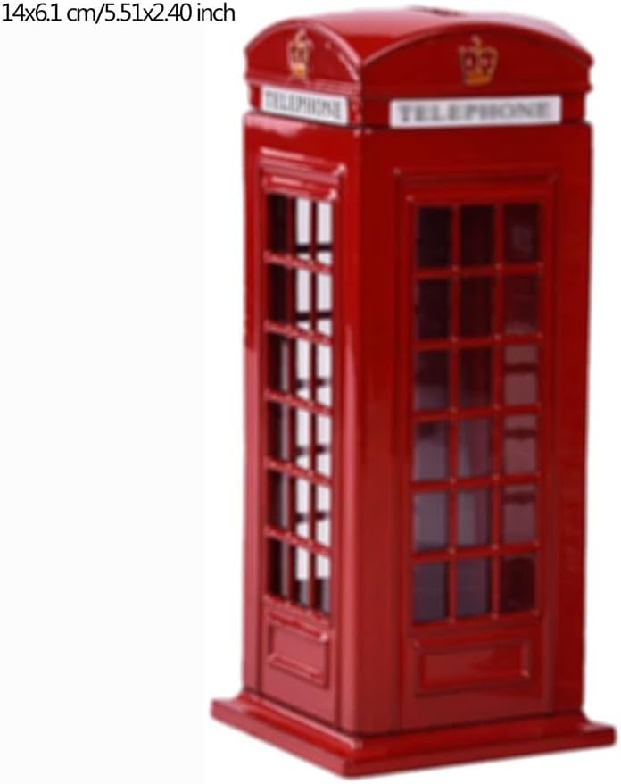 British Red Telephone Booth Piggy Bank!