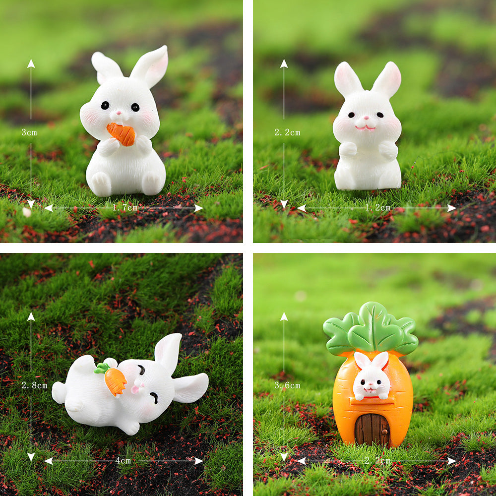 Mini Bunny Resin Craft Figurines