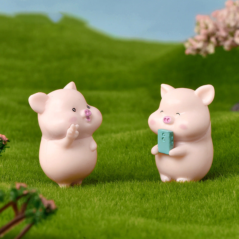 Pig Figurines Miniature Toys Set