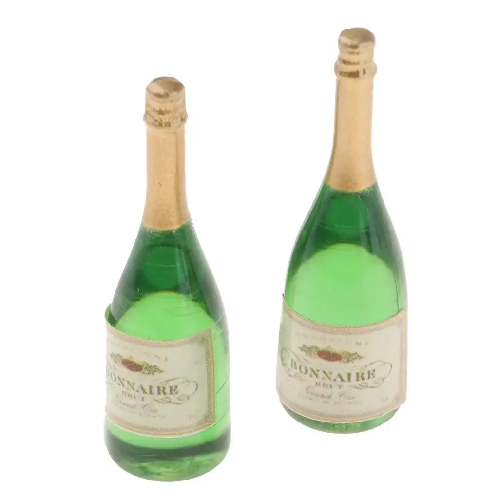 Champagne Bottle & Wine Glass Set