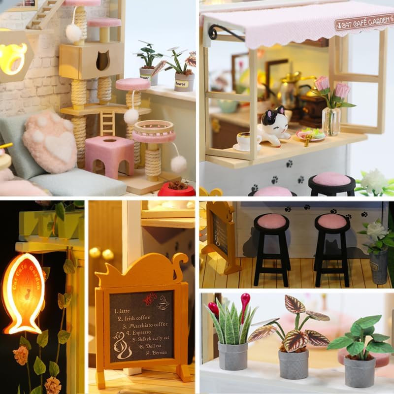 Cat Cafe Garden Cafe – Miniature DIY Kit