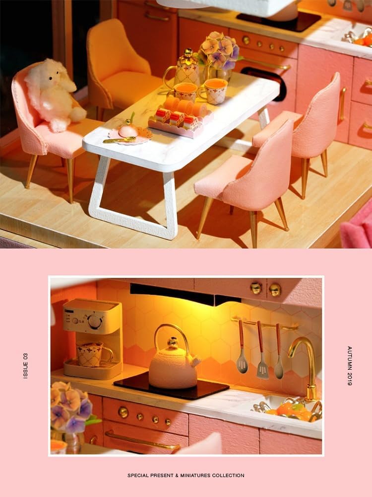 DY Pink Princess Loft Dollhouse 3D Kit