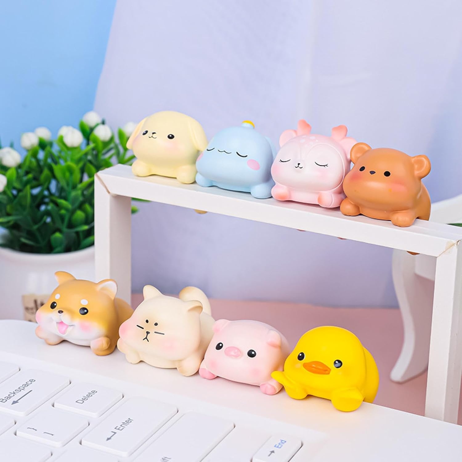 Mini Desktop Laptop Keyboard Figurines