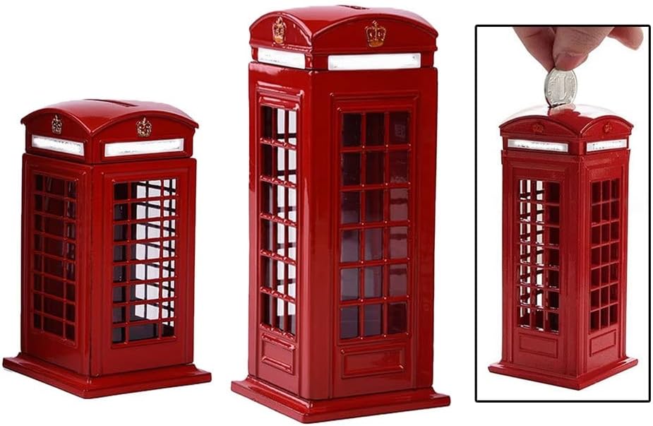 British Red Telephone Booth Piggy Bank!