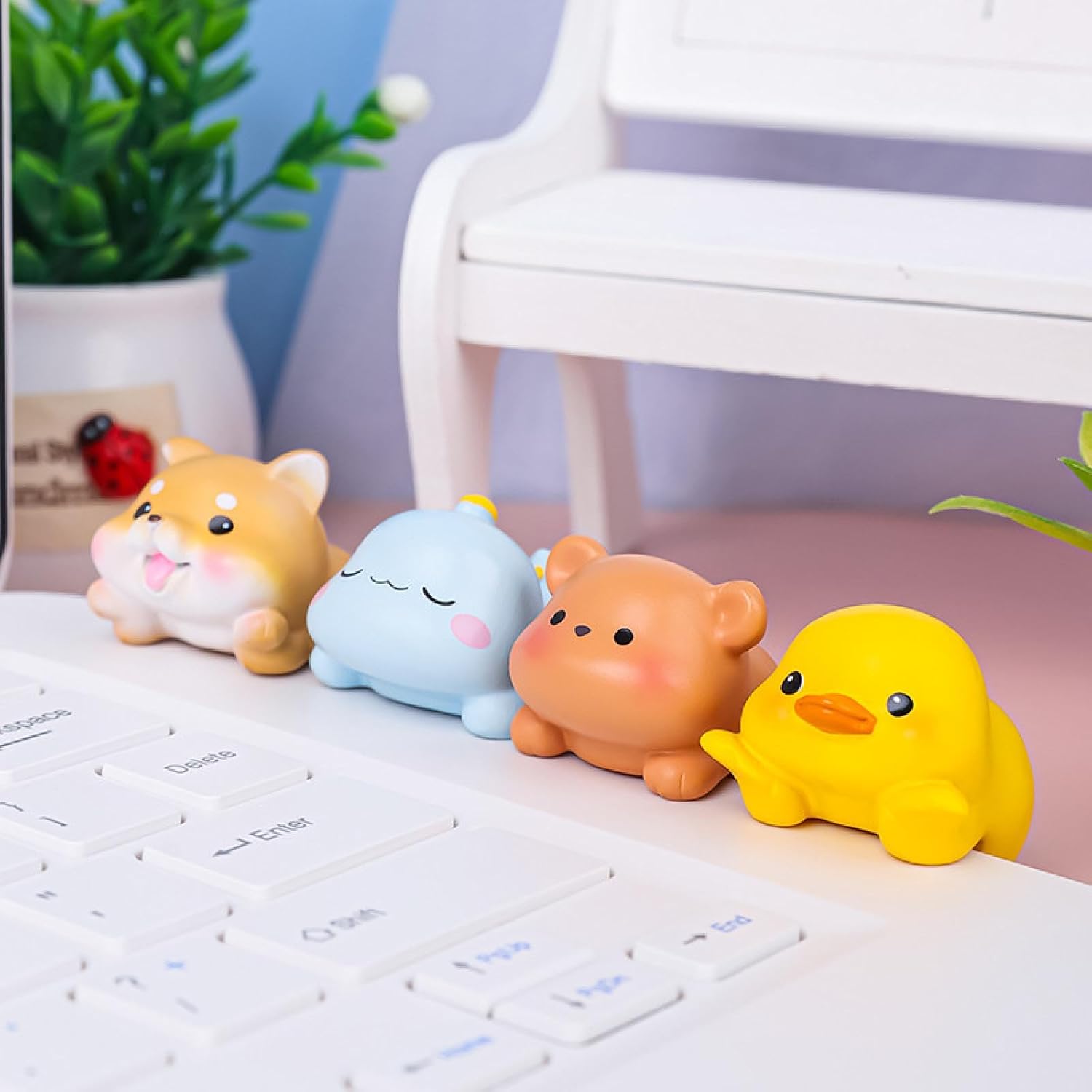 Mini Desktop Laptop Keyboard Figurines