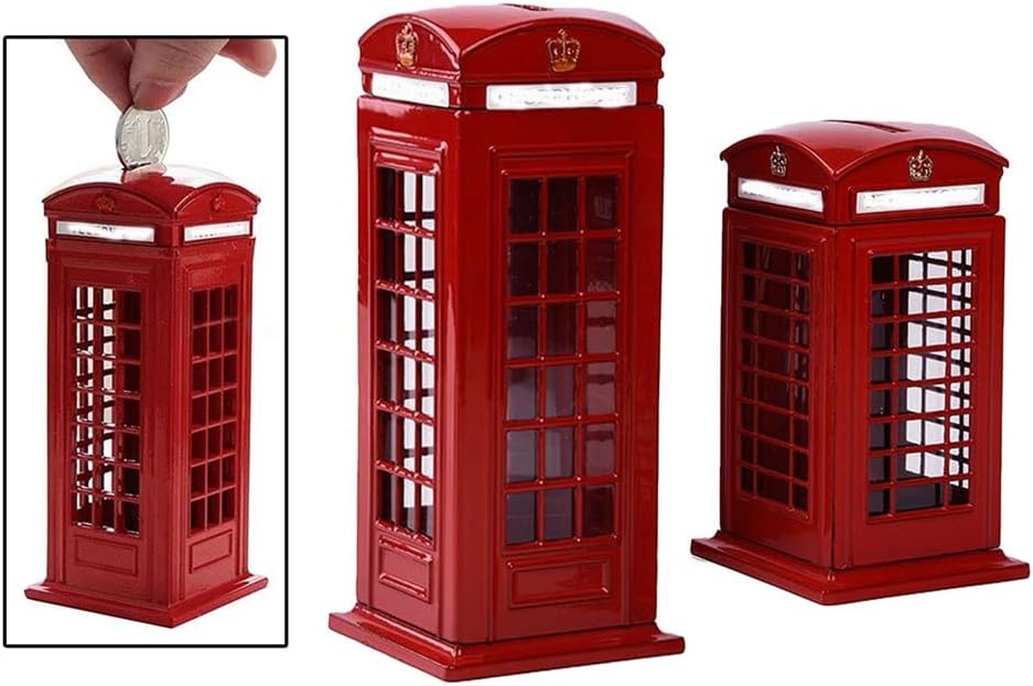 British Red Telephone Booth Piggy Bank!