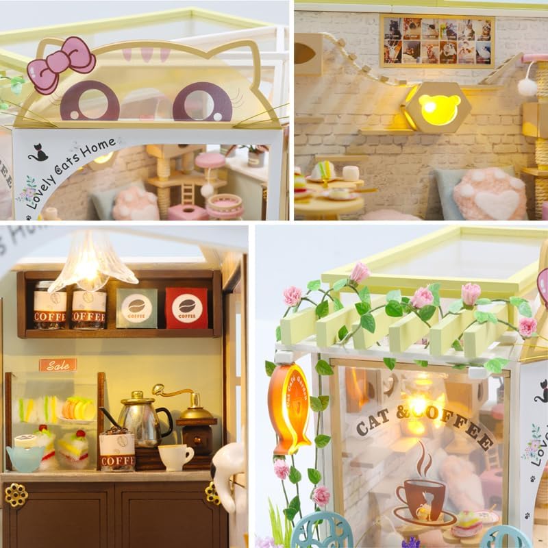 Cat Cafe Garden Cafe – Miniature DIY Kit