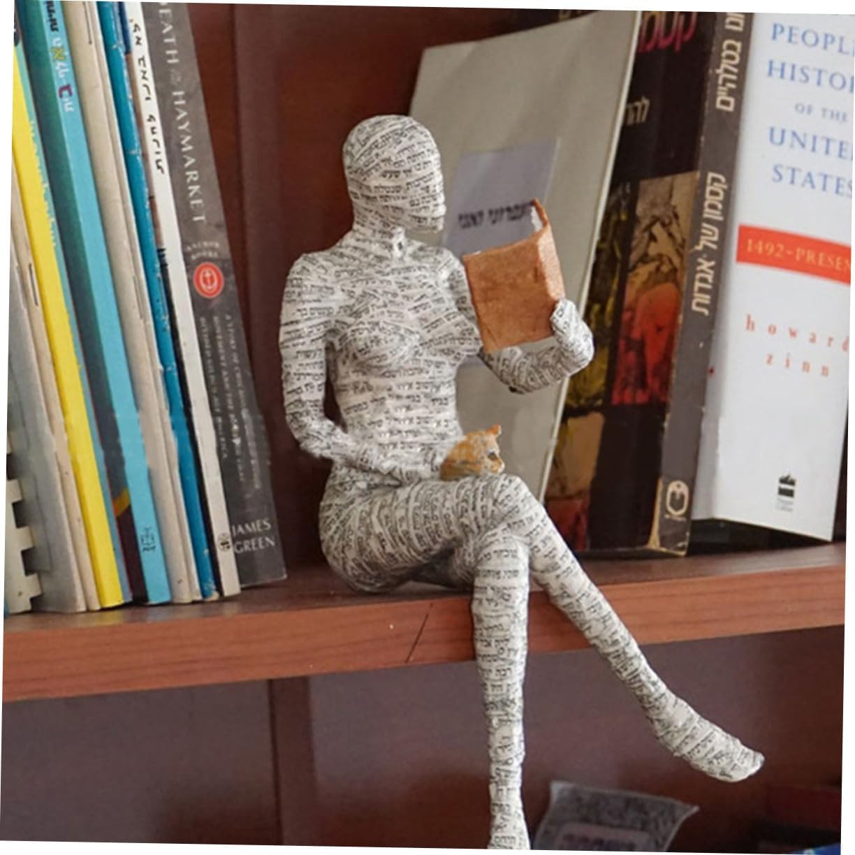 Resin Reading Woman Figurine