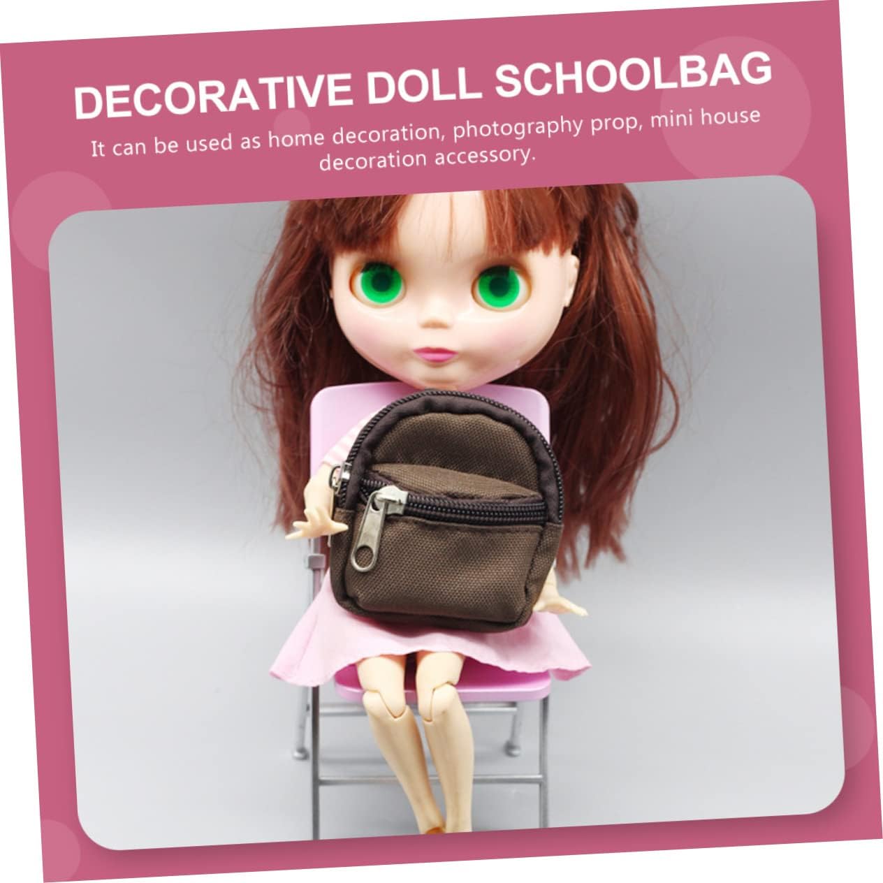 Miniature Doll Backpack – Realistic Canvas Bag