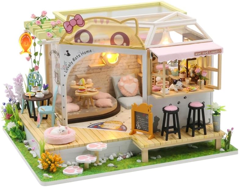 Cat Cafe Garden Cafe – Miniature DIY Kit