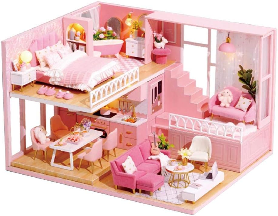 DY Pink Princess Loft Dollhouse 3D Kit