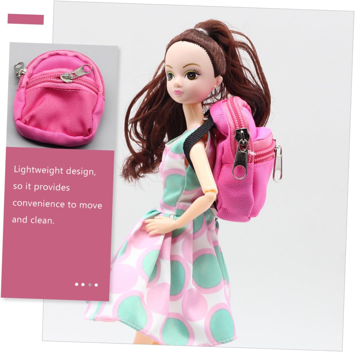 Miniature Doll Backpack – Realistic Canvas Bag