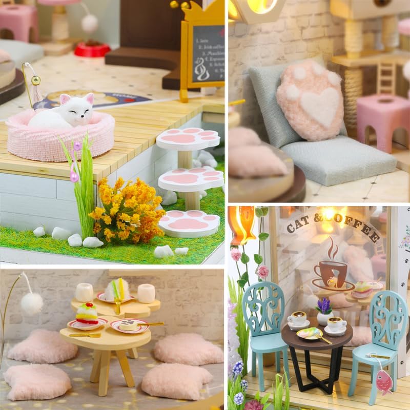 Cat Cafe Garden Cafe – Miniature DIY Kit