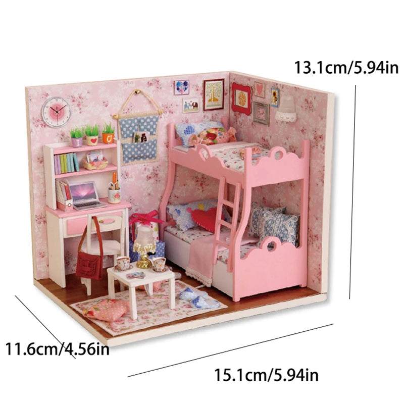 Kitten Mini Wooden Doll House