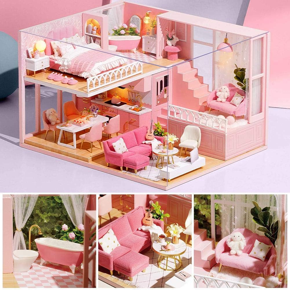 DY Pink Princess Loft Dollhouse 3D Kit