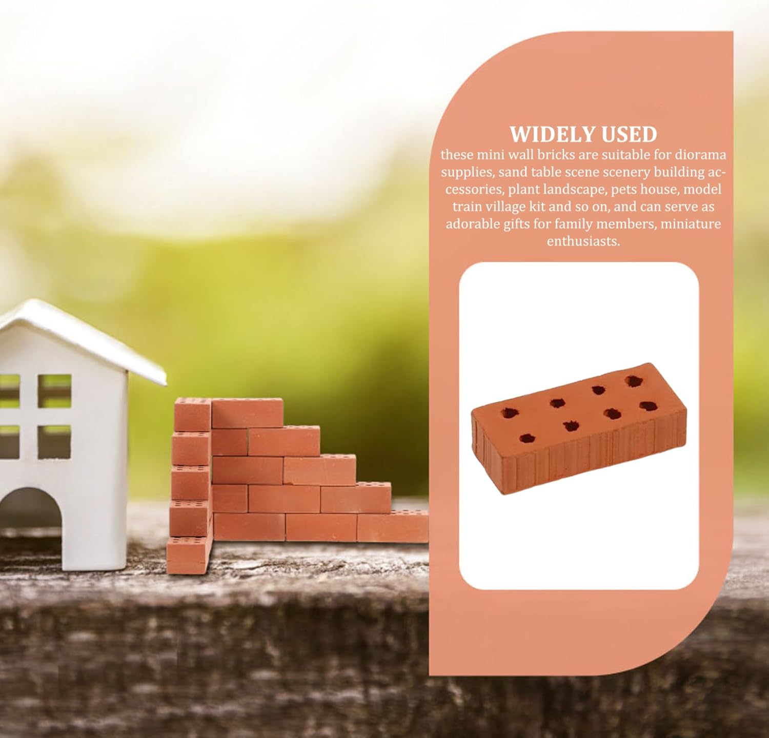 Miniature Clay Bricks - Model Building & DIY Projects! - 50 pcs