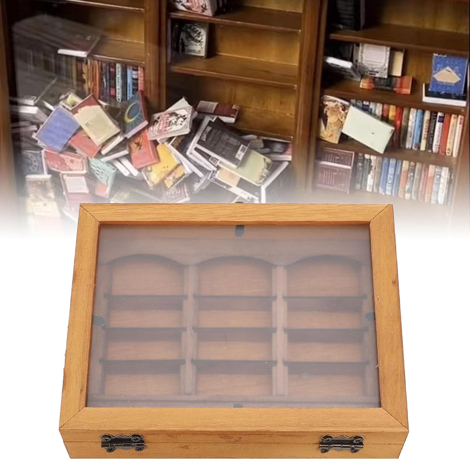 Tranquil Reads: Miniature Anxitey Relief Bookshelf & Relaxing Book Set