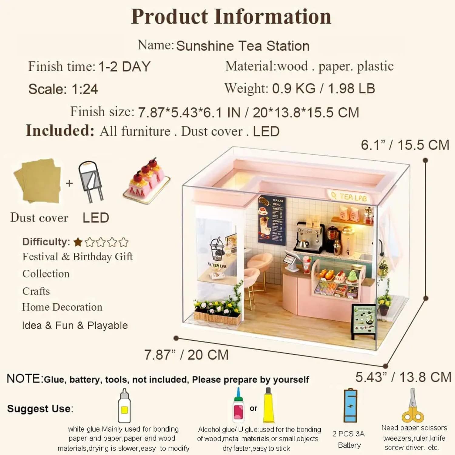 Cozy 2-Story Café Model