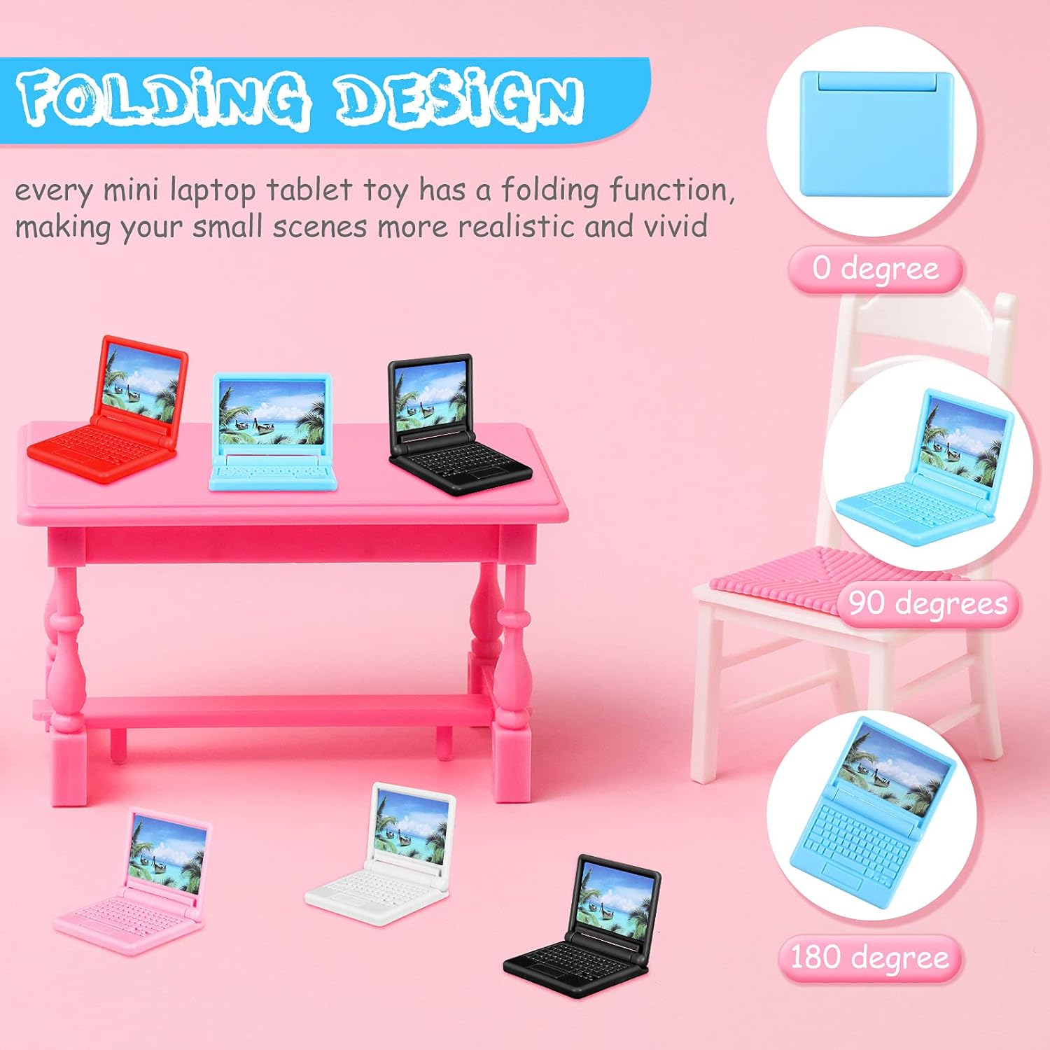 Mini Laptop Model Furniture Accessories - 1Pcs