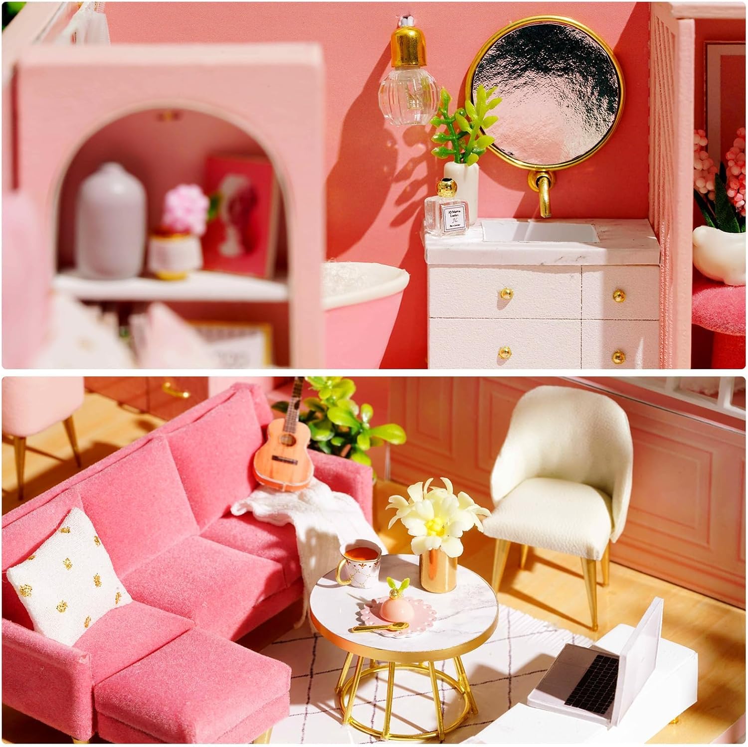 DY Pink Princess Loft Dollhouse 3D Kit