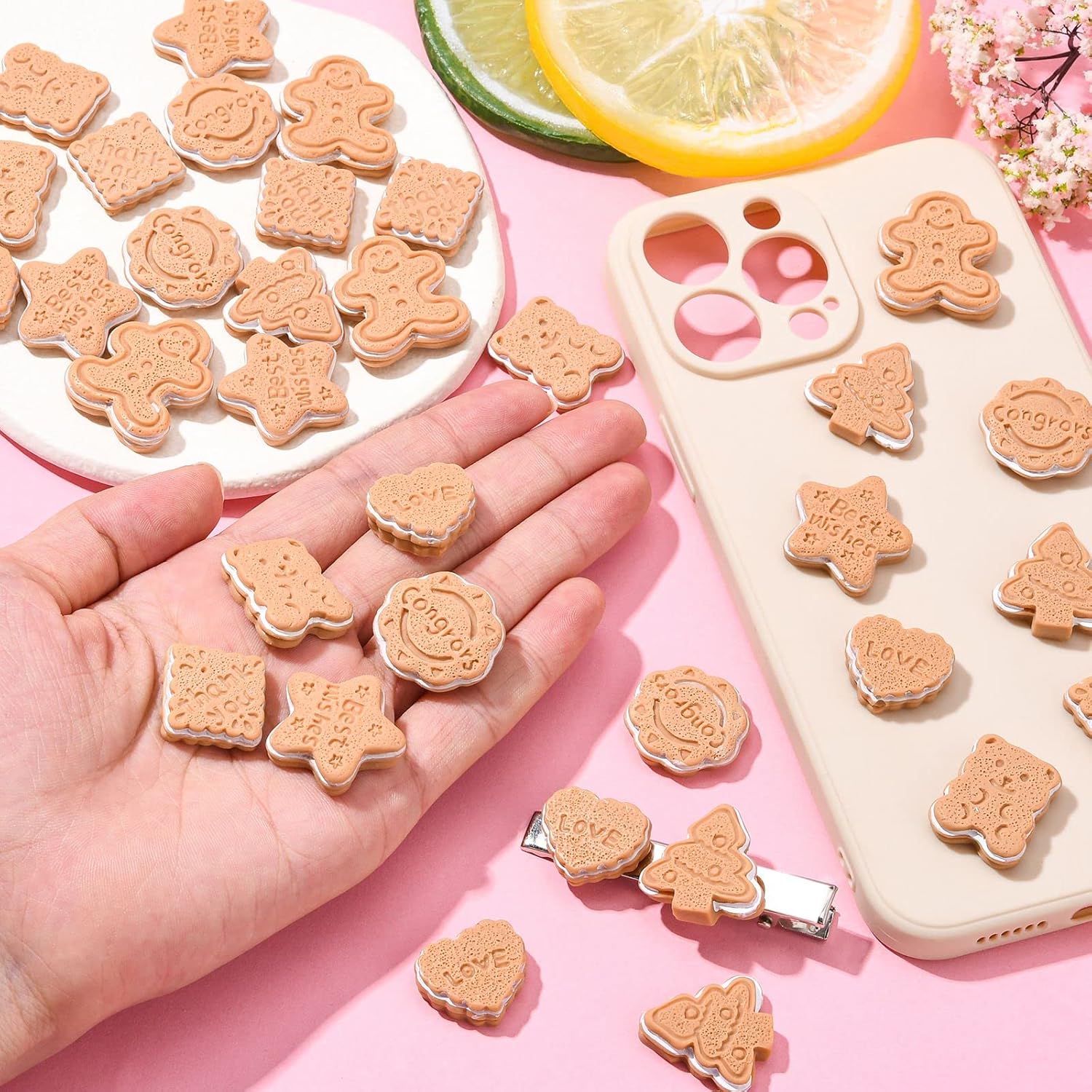 Miniature Resin Biscuit Cabochons