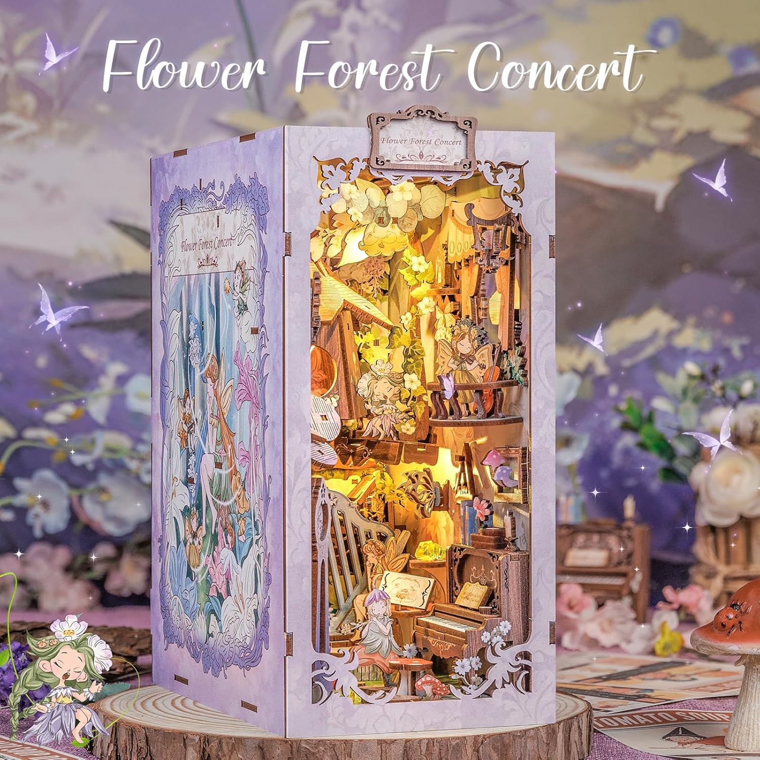 Flower Forest Concert DIY Book Nook Kit