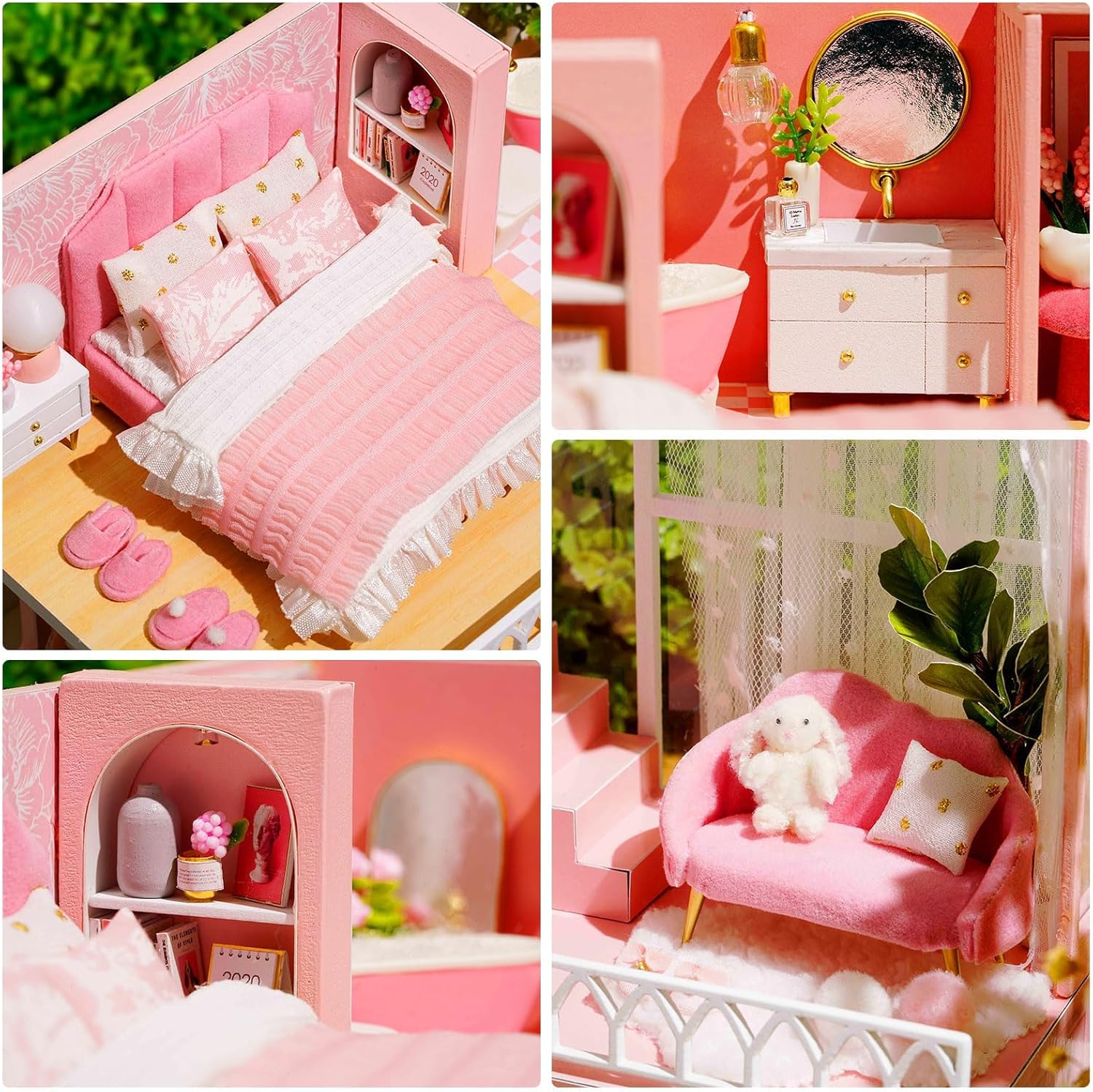 DY Pink Princess Loft Dollhouse 3D Kit