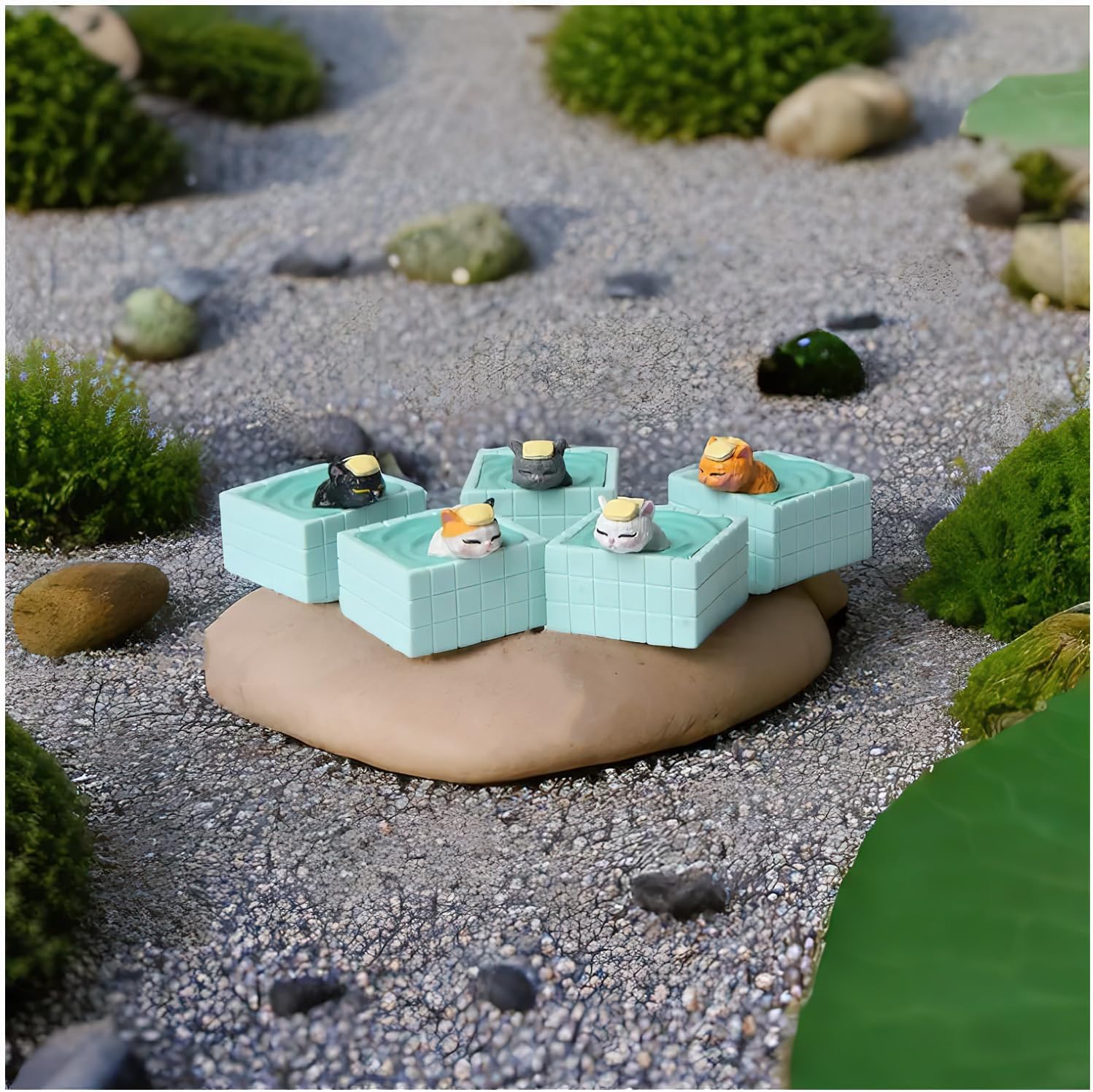 Cat Figurines – Japanese Onsen Hot Spring Set