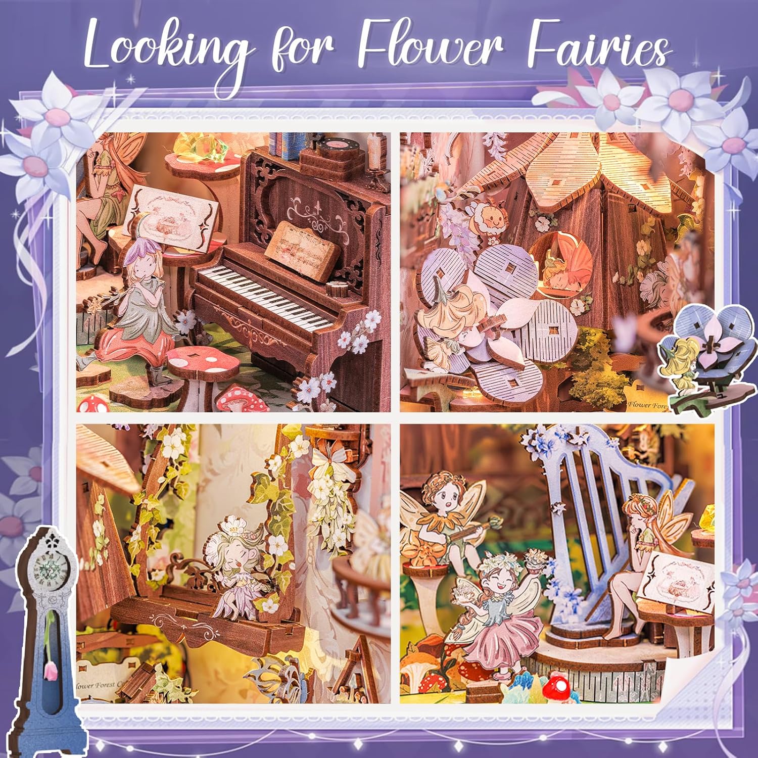 Flower Forest Concert DIY Book Nook Kit