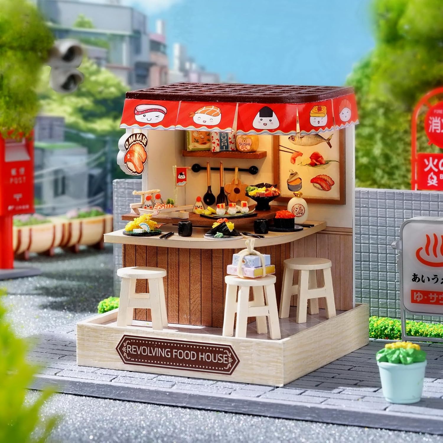 Revolving Food House: A Miniature Sushi Shop