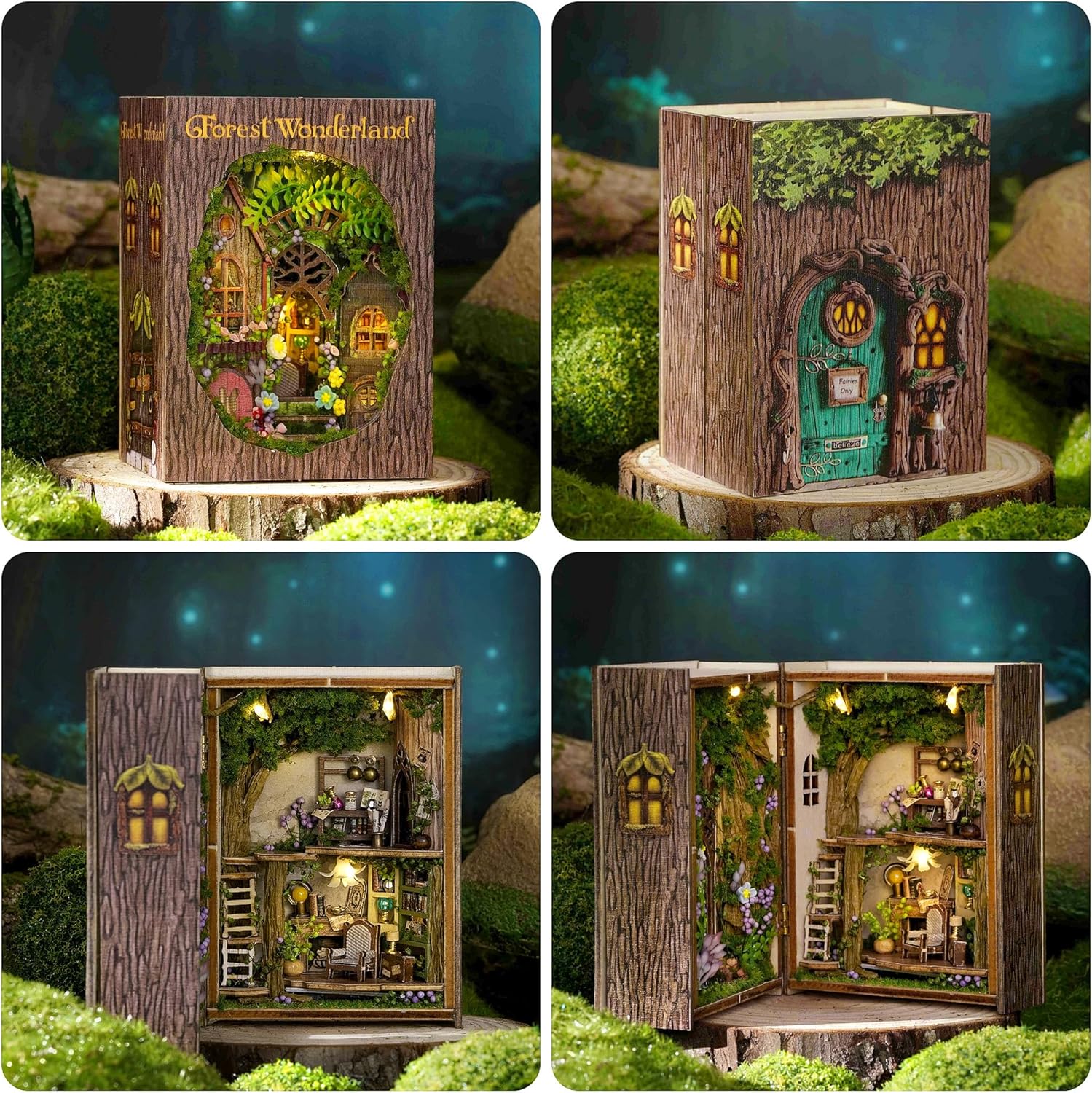 Forest Wooden Wonderland Book Nook