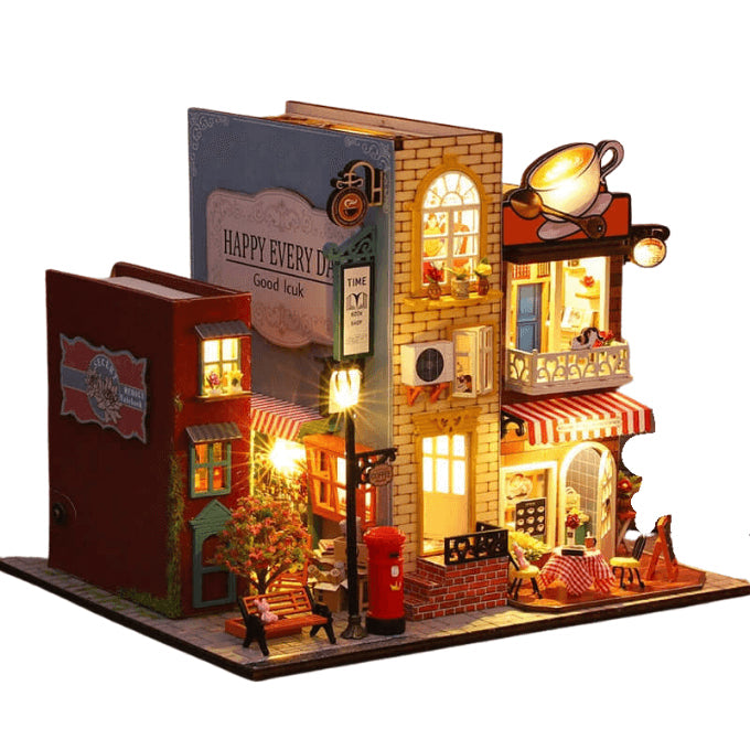 Book Villa DIY Miniature Dollhouse Kit Book Nook 📚🏡