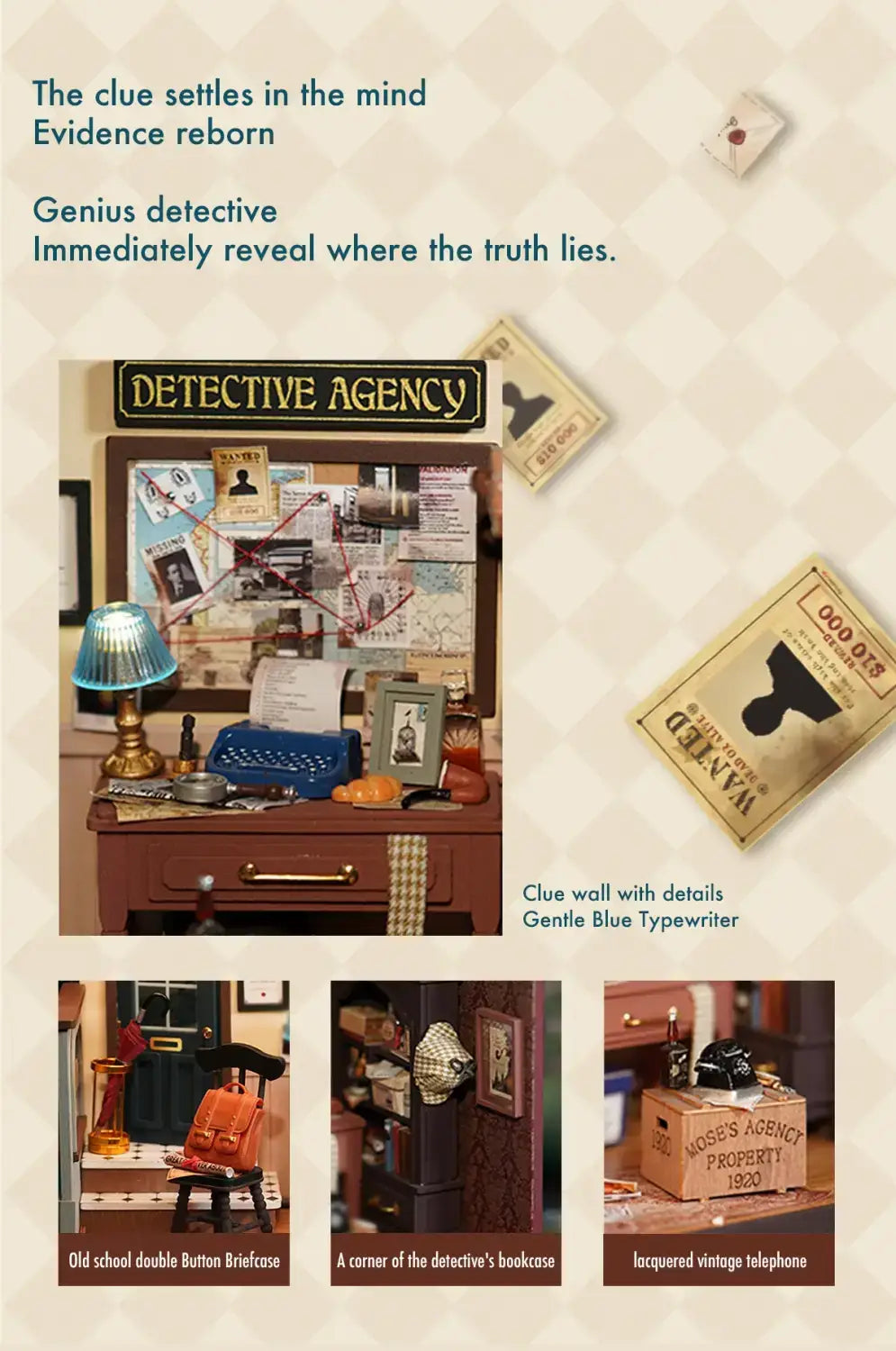 Mose’s Detective Agency- Mystery Unraveled: The Detective’s Office Miniature