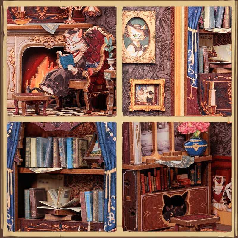 Count Cat's Study DIY Book Nook Kit