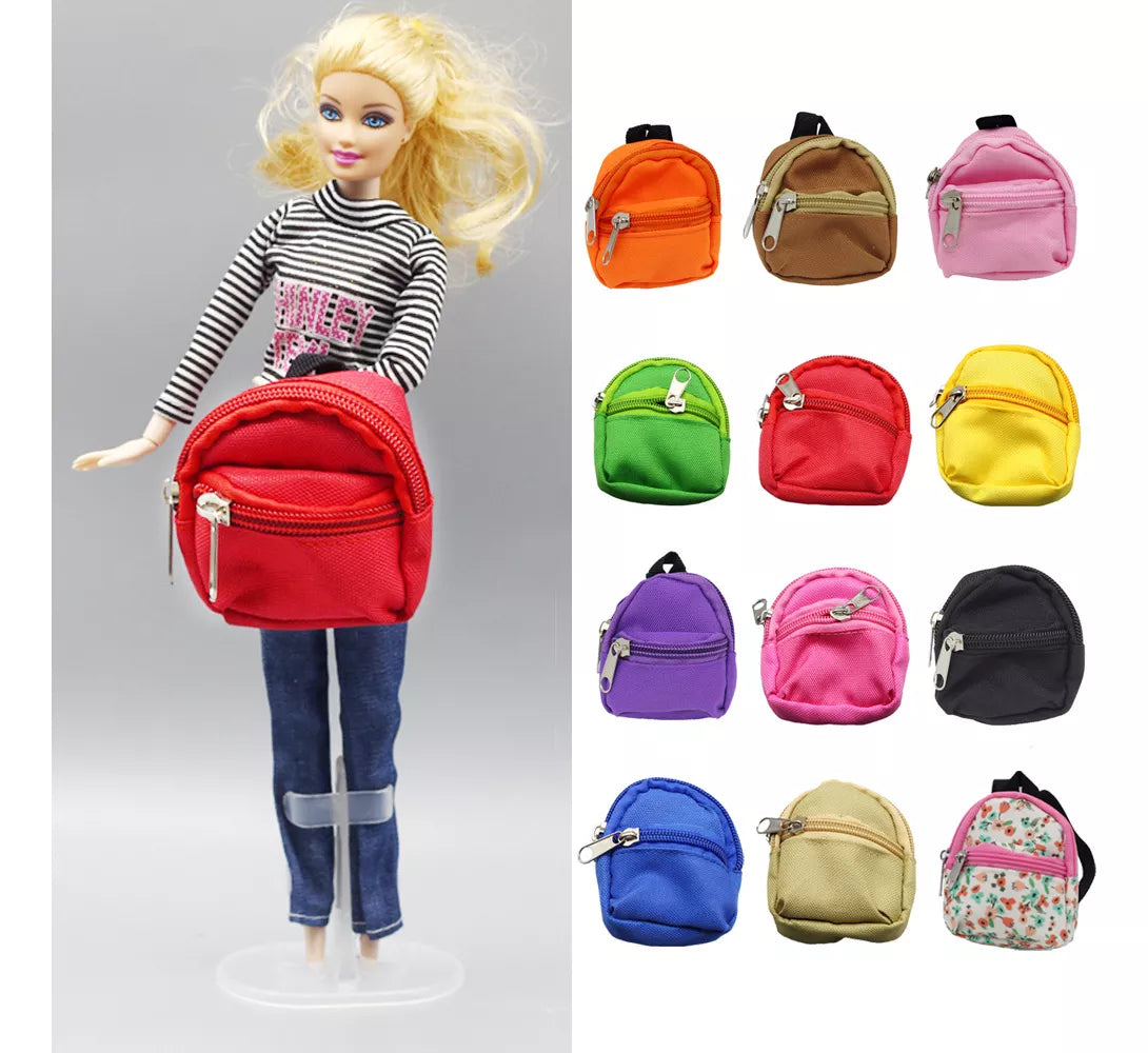 Miniature Doll Backpack – Realistic Canvas Bag