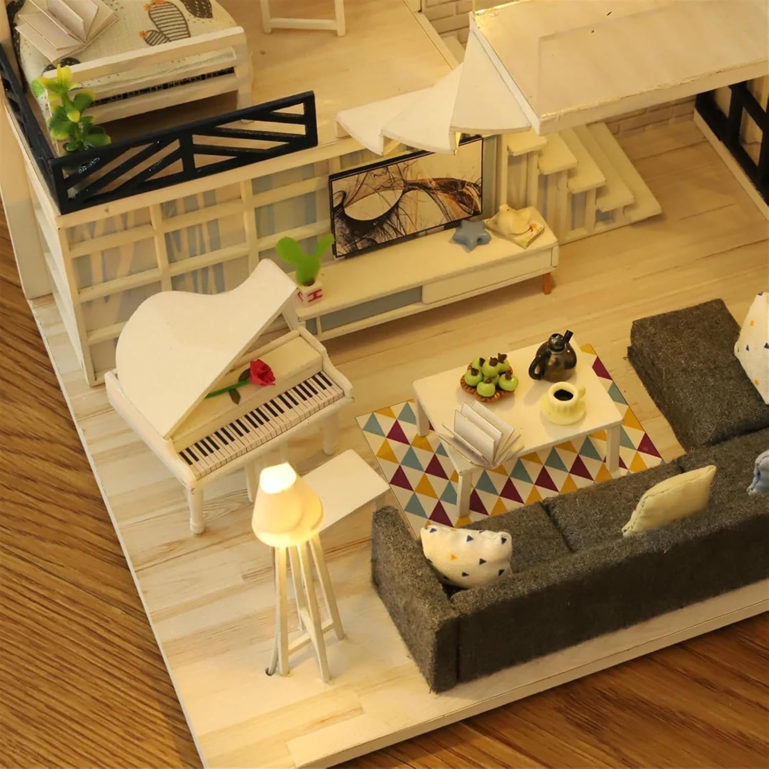 2-Story Modern House Model - DIY Miniature