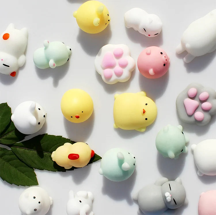 Kawaii Mochi 10 -Squishy Animal Toys 🐼🐰🐣