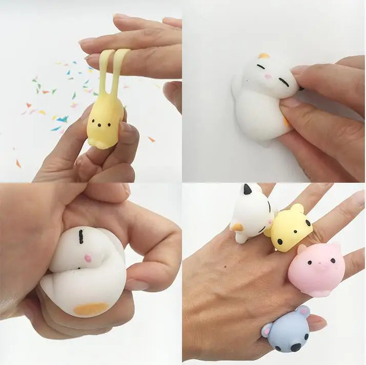 Kawaii Mochi 10 -Squishy Animal Toys 🐼🐰🐣