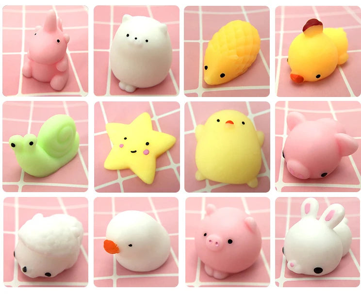 Kawaii Mochi 10 -Squishy Animal Toys 🐼🐰🐣