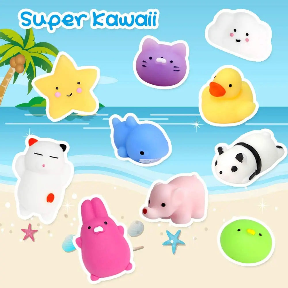 Kawaii Mochi 10 -Squishy Animal Toys 🐼🐰🐣