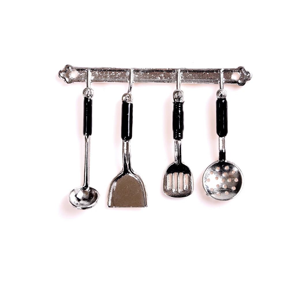 Kitchen Utensils Set with Stand - 4 Pcs